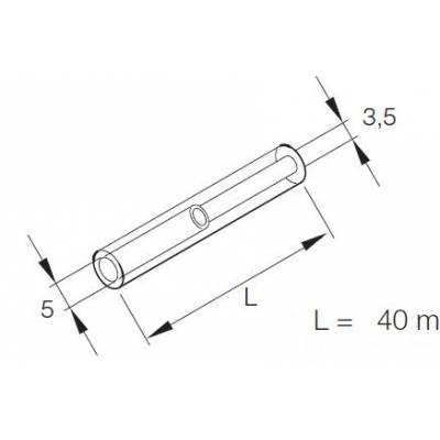 Шланг топливный длиной 40мм переходной с 5мм на 3,5мм внутреннего диаметра
