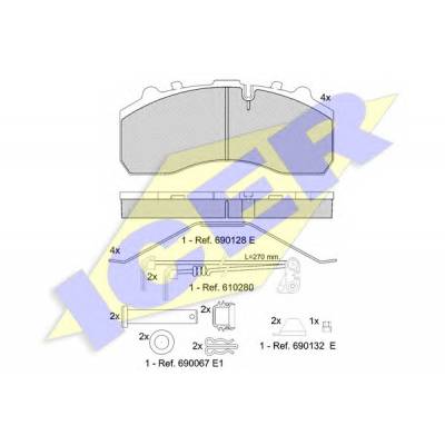 Комплект тормозных колодок, дисковый тормоз MERCEDES-BENZ 0024204920