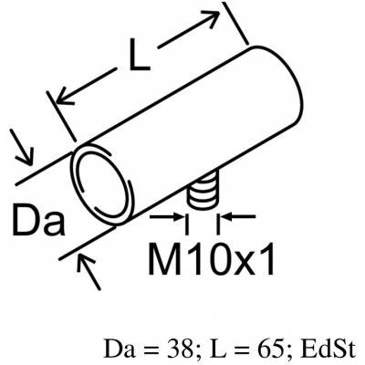 Соединитель с отводом конденсата D=38мм (металл)