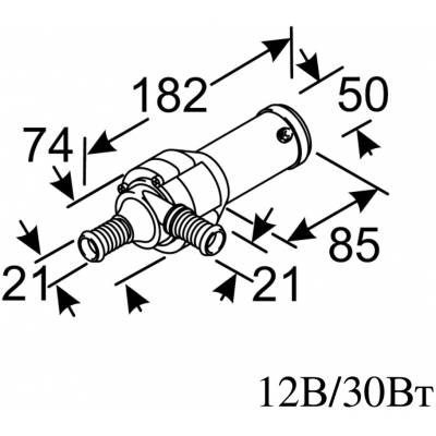 Насос циркуляционный (помпа) U4846 12В d=20 мм