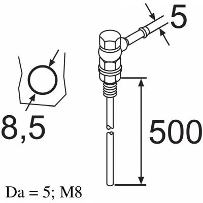 Топливозаборник d=5мм (металл)
